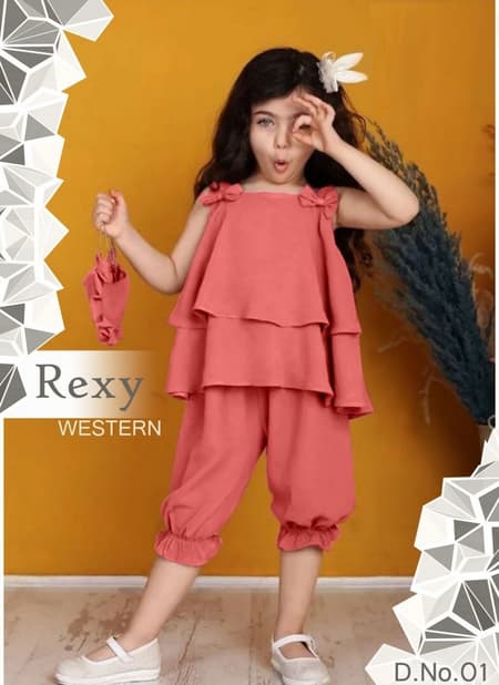Pink REXY Girls New Western Wear Fancy Designer Kids Colletion REXY 1